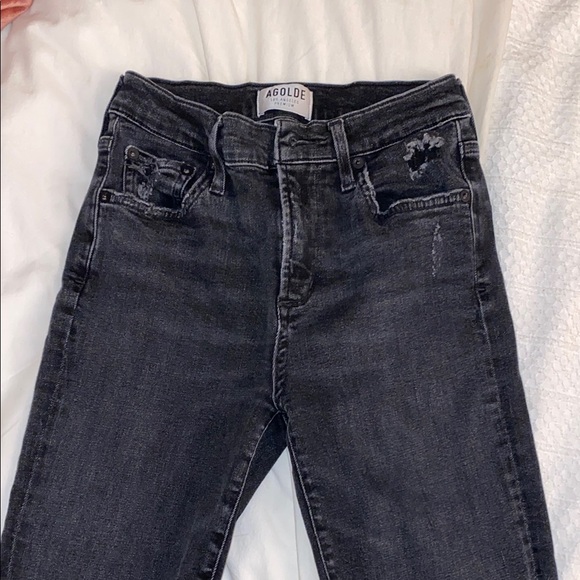 AGOLDE Women's Black Skinny Jeans - Picture 1 of 3